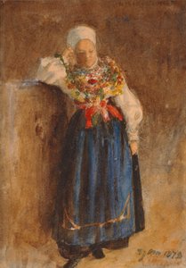 Meisje in klederdracht door Anders Leonard Zorn